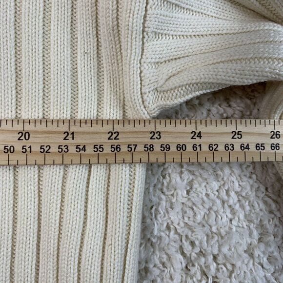LITA by Ciara NWT Cream Long Sleeve Rubbed Turtle Neck Sweater Women’s Size S - Picture 7 of 8